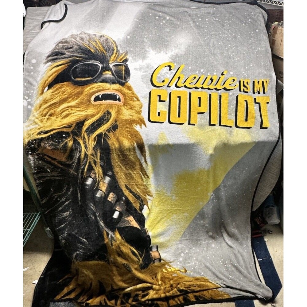 Star Wars Chewbacca Chewie is my Copilot Plush Blanket by Star Wars 60 x 90 inch